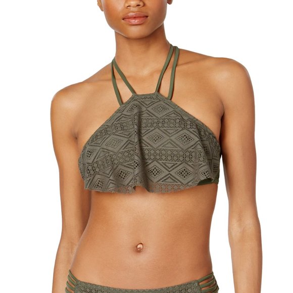 Hula Honey Lace High Neck Bikini Top NWT - Picture 2 of 3